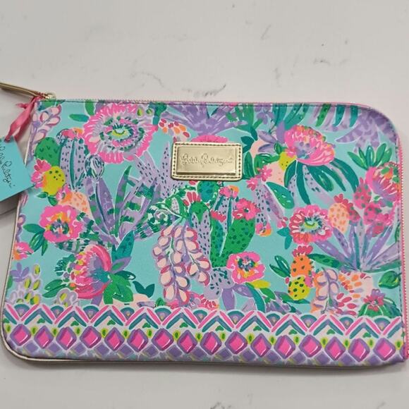 Lilly Pulitzer Other - NWT! Lilly Pulitzer bright floral laptop/tab case plus small pouch. Zip close